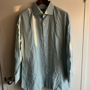 Tom Ford Green Gingham Dress Shirt